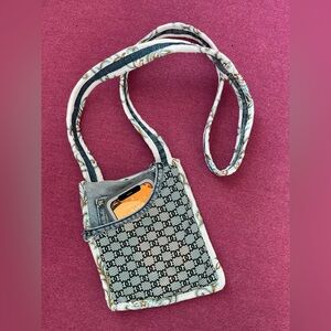 Stylish One of a Kind Handcrafted Denim Crossbody Phone Bag